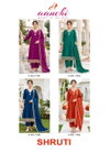 Shruti By Aanchi Vichitra Silk Anarkali Kurti With Bottom Dupatta
